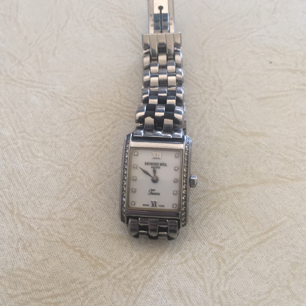 Raymond Weil diamond watch Tosca with metal band